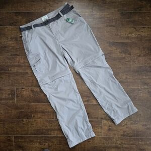 L.L. Bean Tropicwear Zip-Off Pants Mid-Rise Gray NWT Size L-Reg